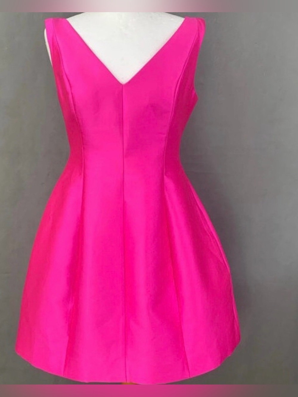 kate spade V-Neck Fit & Flare Dress in Hot Pink